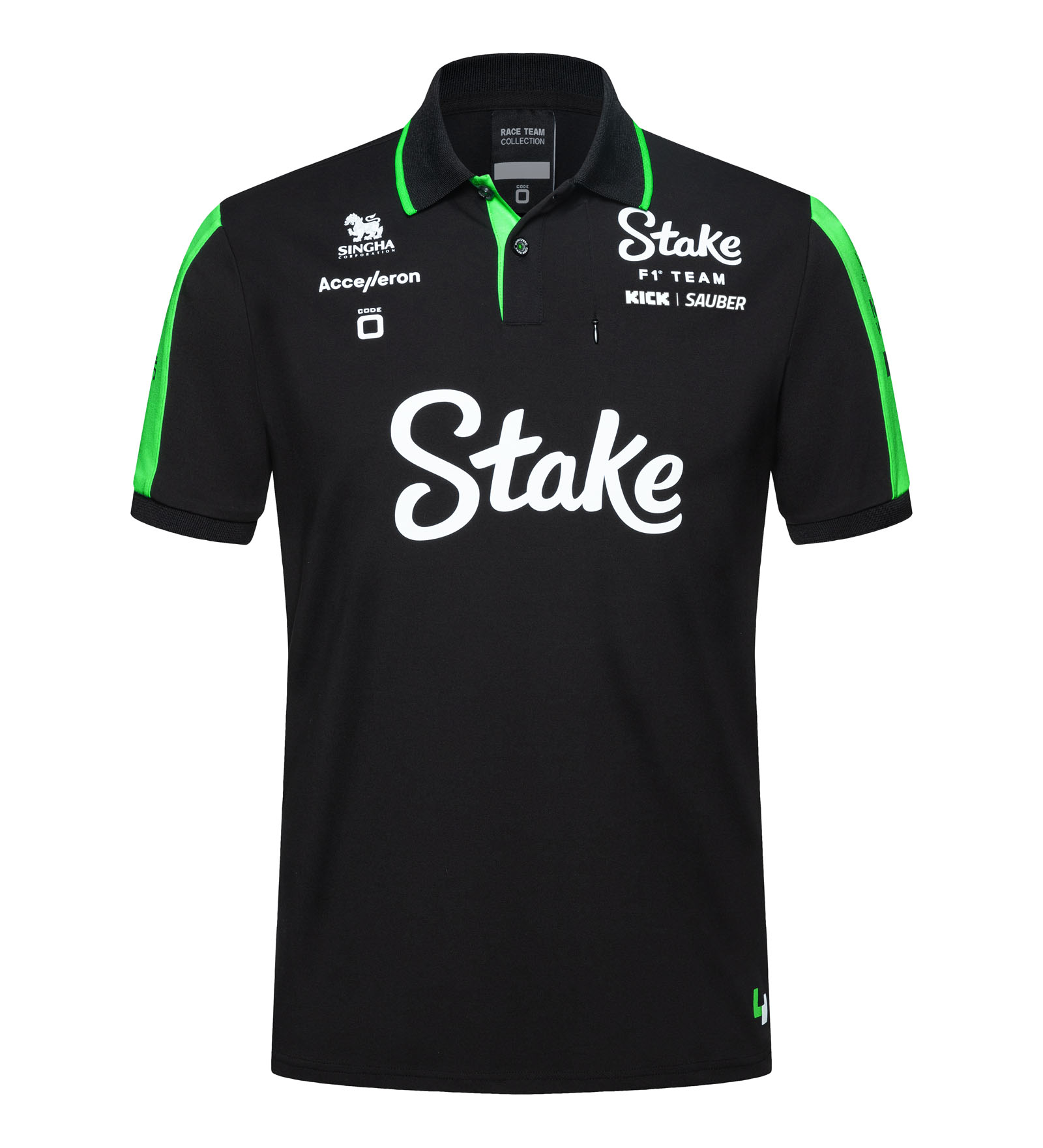 Black and green polo shirt online