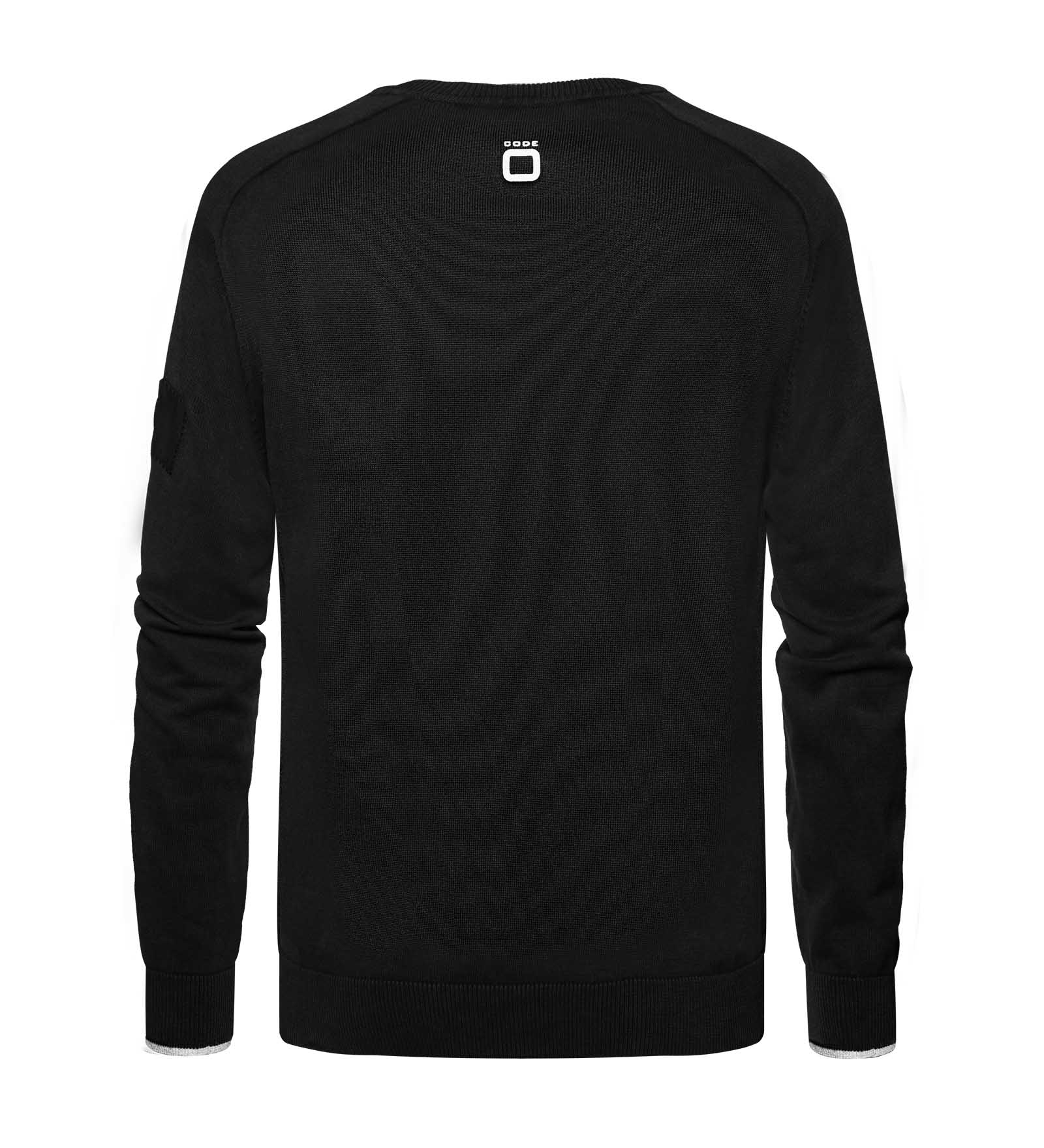 Black v neck jumper for men